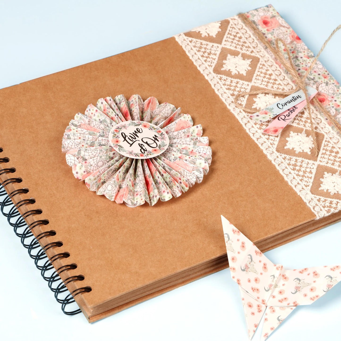 Album zur Anpassung von 40 Blatt 200g/m2 im Format 27x20cm - Kraft (Paket x3)