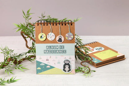 Album à personnaliser de 40 feuilles 200g/m2 au format 21x16cm - Kraft (lot de 3)