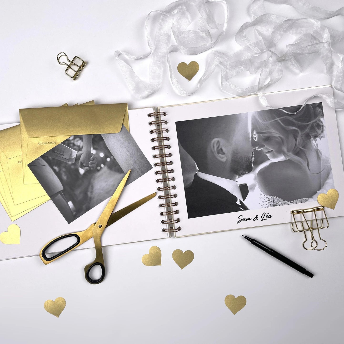 Album to customize 40 sheets 200g/m2 in 32x24cm format - Ivory iridescent (Pack x3)