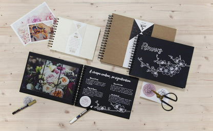 Album à personnaliser de 40 feuilles 185g/m2 au format 32x24cm - Noir (lot de 3)