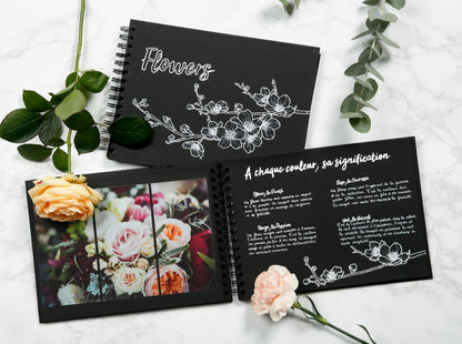 Album à personnaliser de 40 feuilles 185g/m2 au format 27x20cm - Noir (lot de 3)