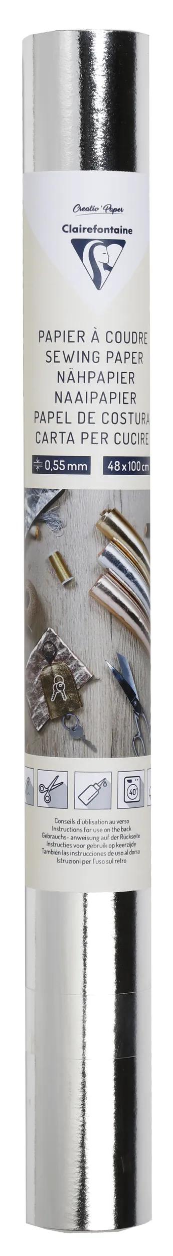 PAPER CUT, Roll in 48x100cm format - Silver (Pack x10)