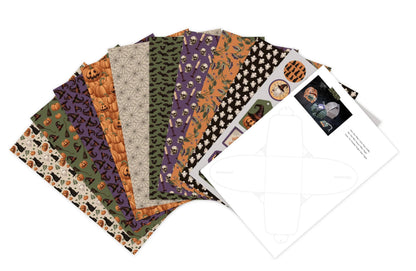 PAPIERS IMPRIMÉS, Bloc de 20 feuilles à motifs 160g/m2 au format A4 (21x29,7cm) + 1 idée créative - Halloween - Multicolore - New (lot de 5)