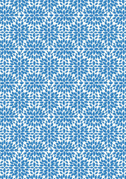 PRINTED PAPERS, block of 20 motif sheets 160g/m2 in A4 format (21x29.7cm) + 1 creative idea - Floral shibori - Multicolor
