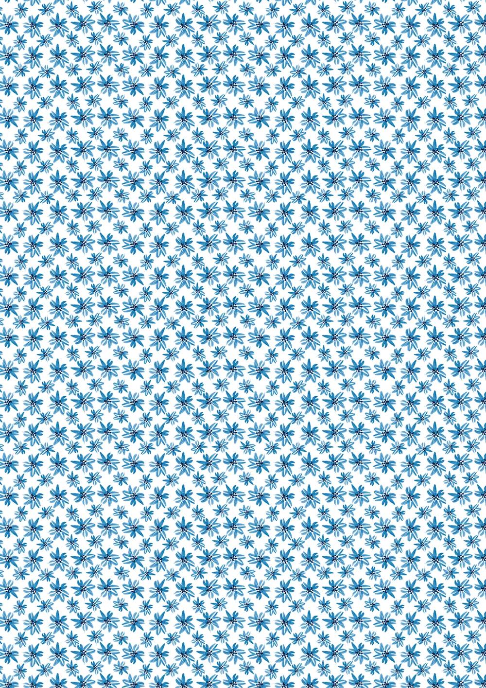 PRINTED PAPERS, block of 20 motif sheets 160g/m2 in A4 format (21x29.7cm) + 1 creative idea - Floral shibori - Multicolor (Pack x5)