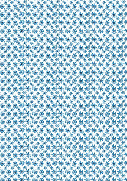PRINTED PAPERS, block of 20 motif sheets 160g/m2 in A4 format (21x29.7cm) + 1 creative idea - Floral shibori - Multicolor