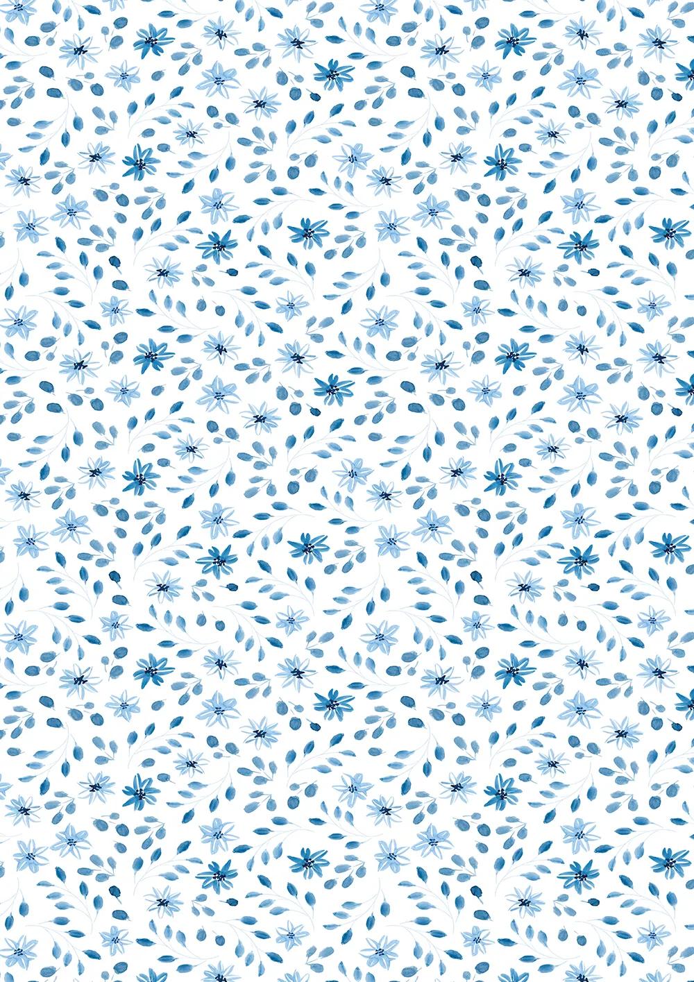 PRINTED PAPERS, block of 20 motif sheets 160g/m2 in A4 format (21x29.7cm) + 1 creative idea - Floral shibori - Multicolor (Pack x5)