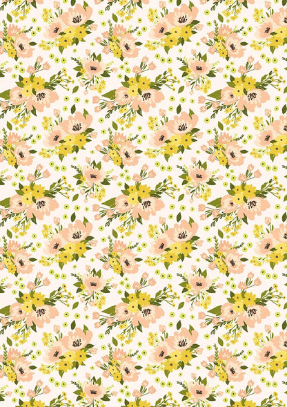 PAPIERS IMPRIMÉS, Bloc de 20 feuilles à motifs 160g/m2 au format A4 (21x29,7cm) + 1 idée créative - Printemps - Multicolore (lot de 5)