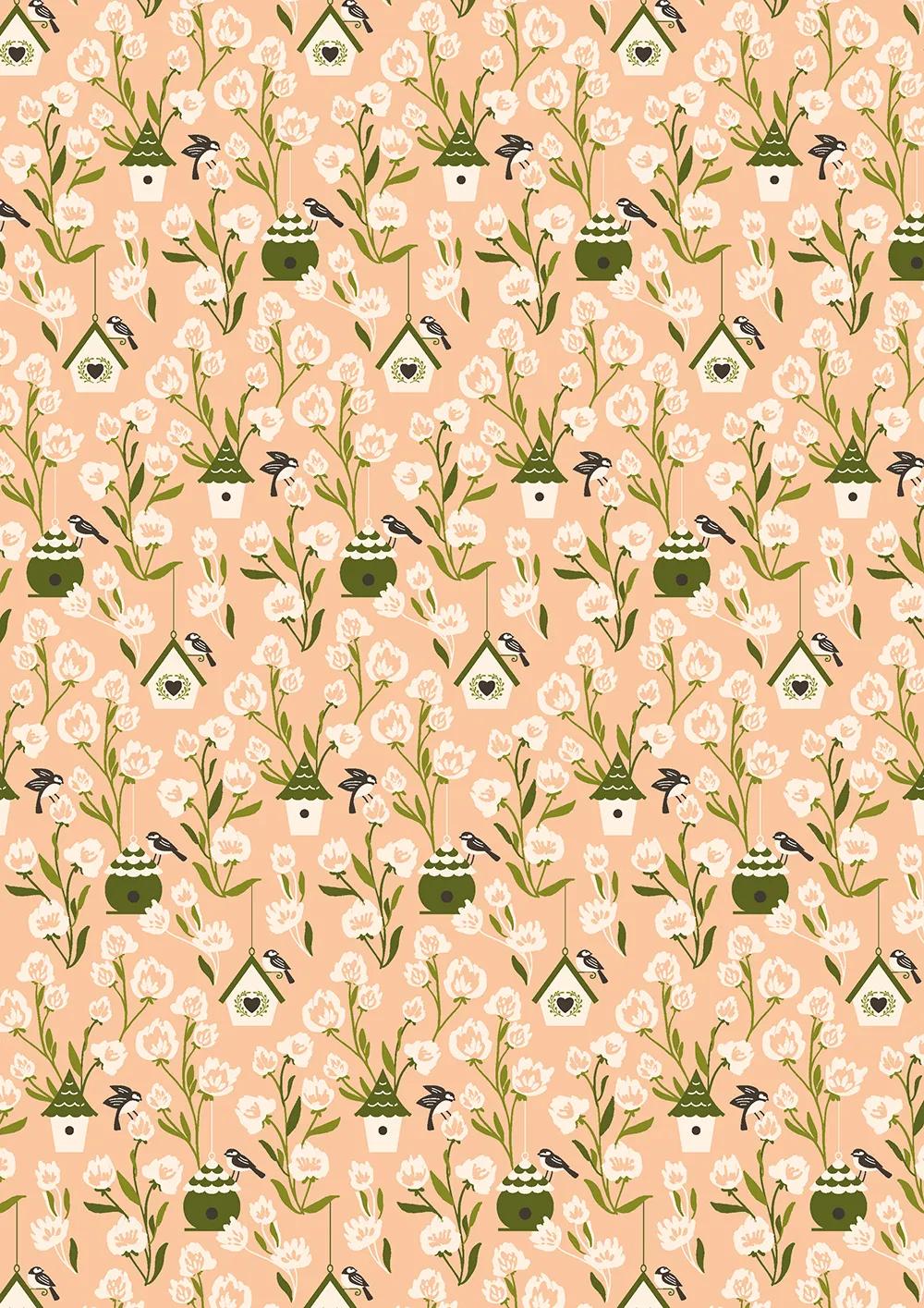 PAPIERS IMPRIMÉS, Bloc de 20 feuilles à motifs 160g/m2 au format A4 (21x29,7cm) + 1 idée créative - Printemps - Multicolore (Lot x5)