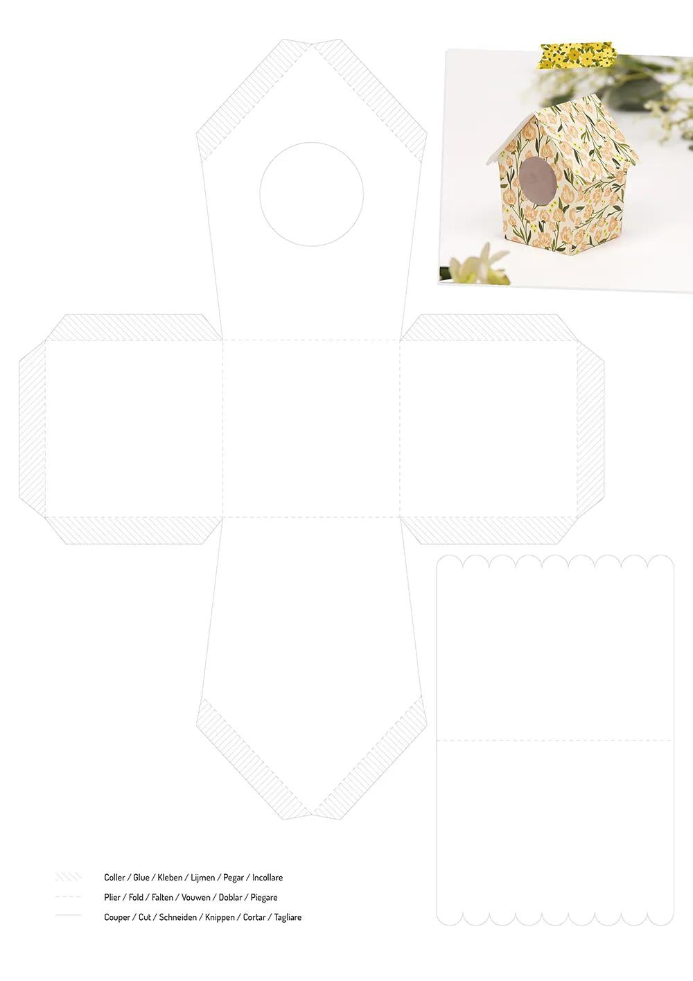 PAPIERS IMPRIMÉS, Bloc de 20 feuilles à motifs 160g/m2 au format A4 (21x29,7cm) + 1 idée créative - Printemps - Multicolore (Lot x5)