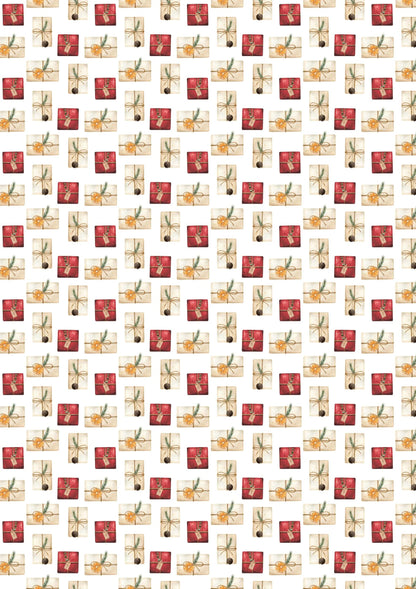 PAPIERS IMPRIMÉS, Bloc de 20 feuilles à motifs 160g/m2 au format A4 (21x29,7cm) + 1 idée créative - Noël vitaminé - Multicolore (lot de 5)