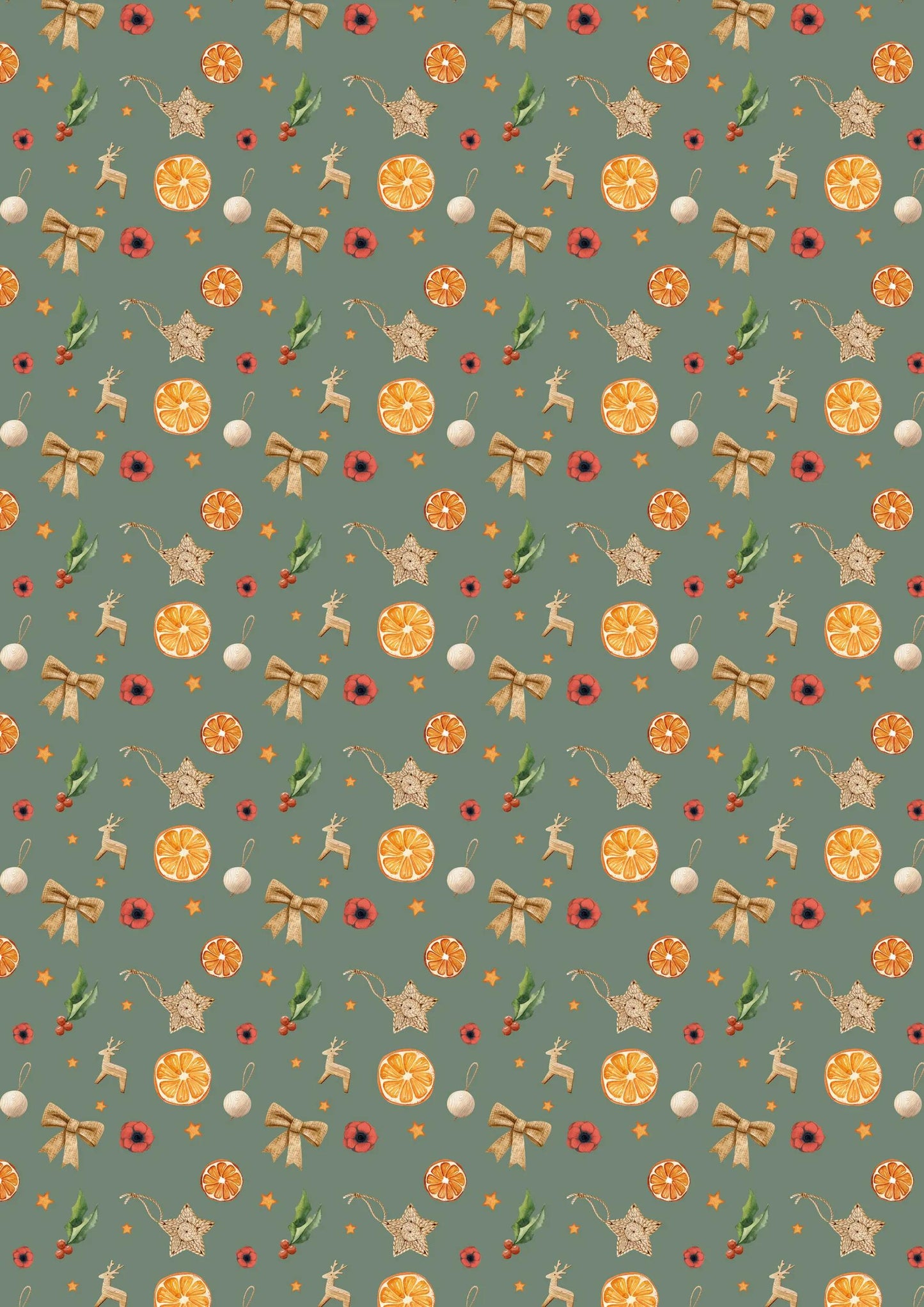 PRINTED PAPERS, Block of 20 motif sheets 160g/m2 in A4 format (21x29.7cm) + 1 creative idea - Vitamin Christmas - Multicolor (Pack x5)