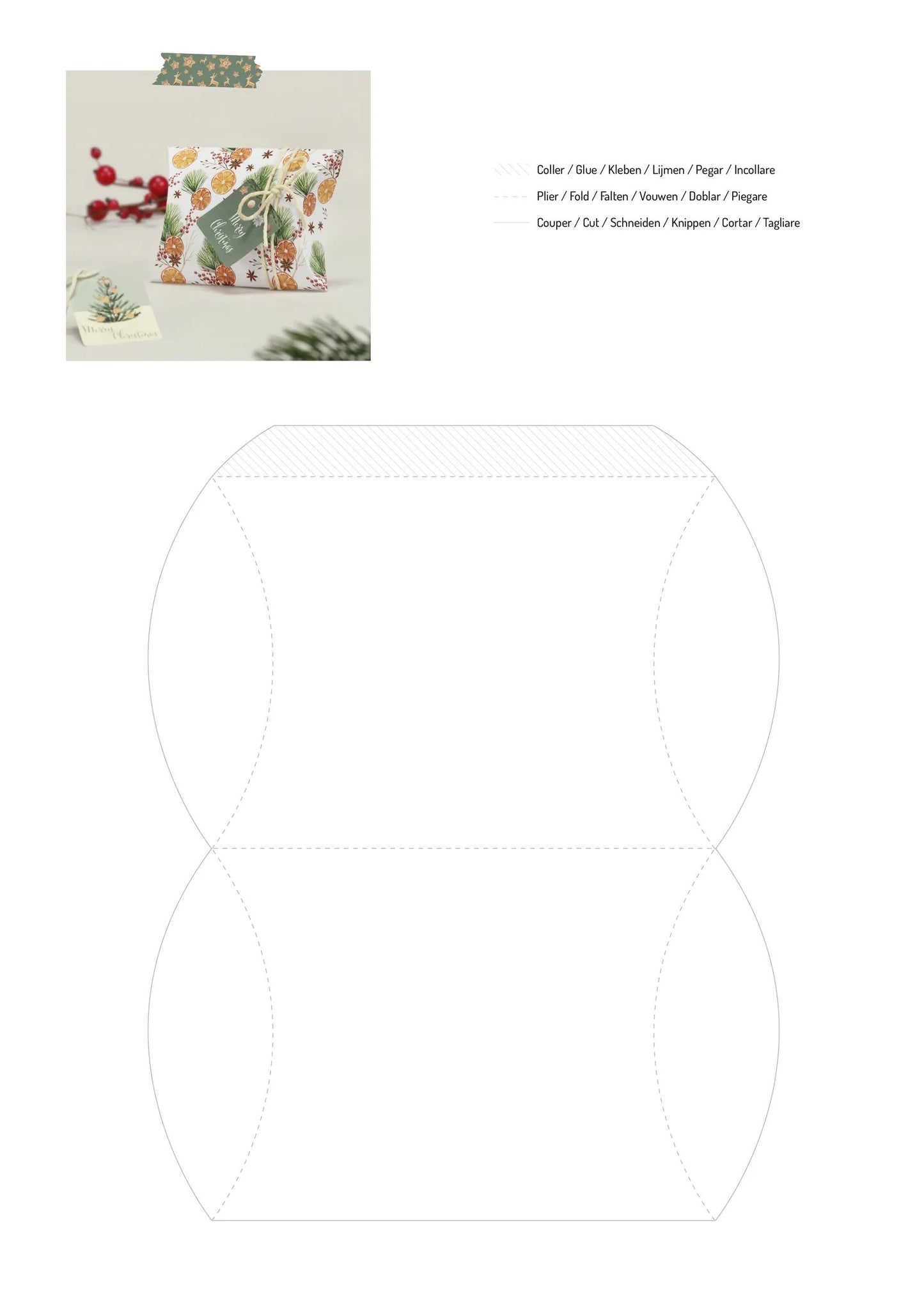PRINTED PAPERS, Block of 20 motif sheets 160g/m2 in A4 format (21x29.7cm) + 1 creative idea - Vitamin Christmas - Multicolor (Pack x5)