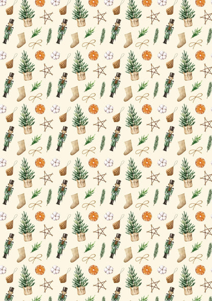 PAPIERS IMPRIMÉS, Bloc de 20 feuilles à motifs 160g/m2 au format A4 (21x29,7cm) + 1 idée créative - Noël vitaminé - Multicolore (lot de 5)