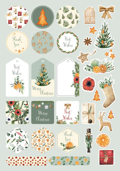 PAPIERS IMPRIMÉS, Bloc de 20 feuilles à motifs 160g/m2 au format A4 (21x29,7cm) + 1 idée créative - Noël vitaminé - Multicolore (lot de 5)