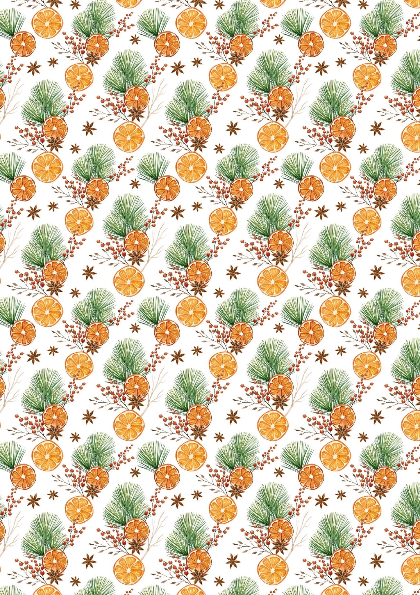 PRINTED PAPERS, Block of 20 motif sheets 160g/m2 in A4 format (21x29.7cm) + 1 creative idea - Vitamin Christmas - Multicolor (Pack x5)