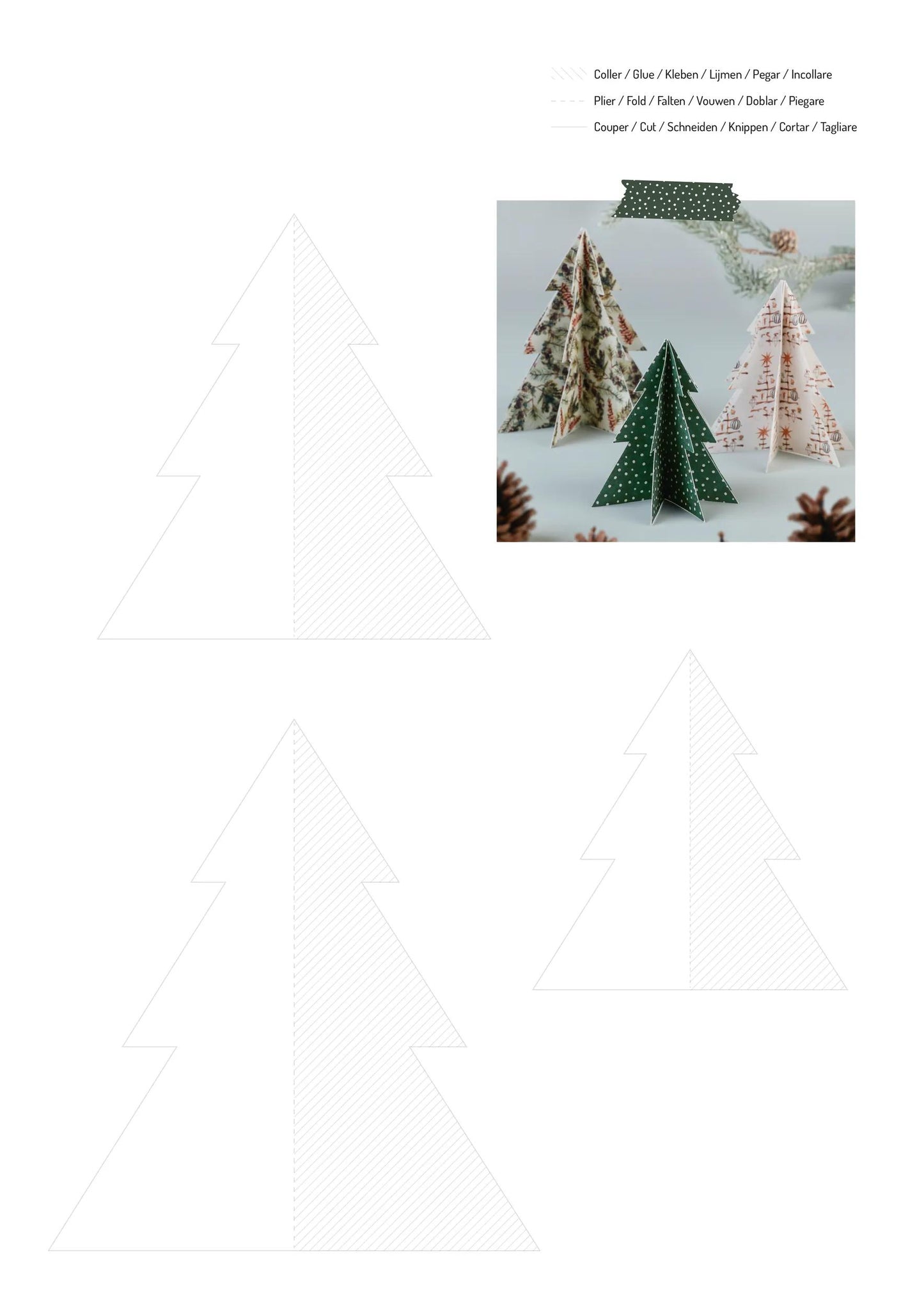 GEDRUCKT PAPIER, Block von 20 Motivplatten 160g/m2 im Format A4 (21x29.7cm) + 1 kreative Idee - Weihnachten gemütlich - Mehrfarbig (Paket x5)