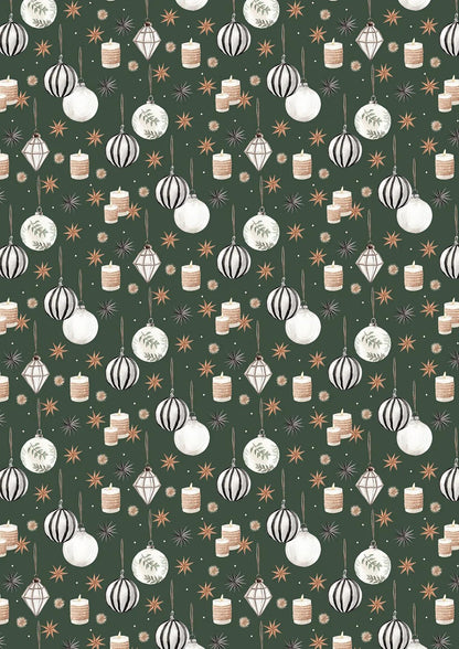 PRINTED PAPERS, block of 20 motif sheets 160g/m2 in A4 format (21x29.7cm) + 1 creative idea - Christmas cozy - Multicolor