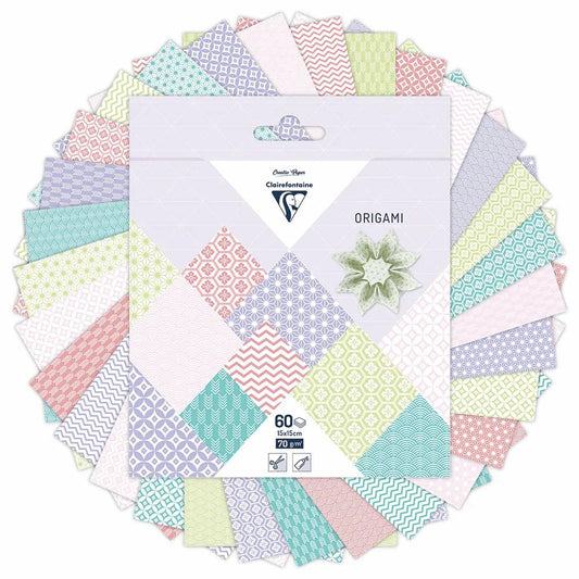 ORIGAMI, 60 sheet pouch 70g/m2 in 15x15cm format - Spring - Multicolor