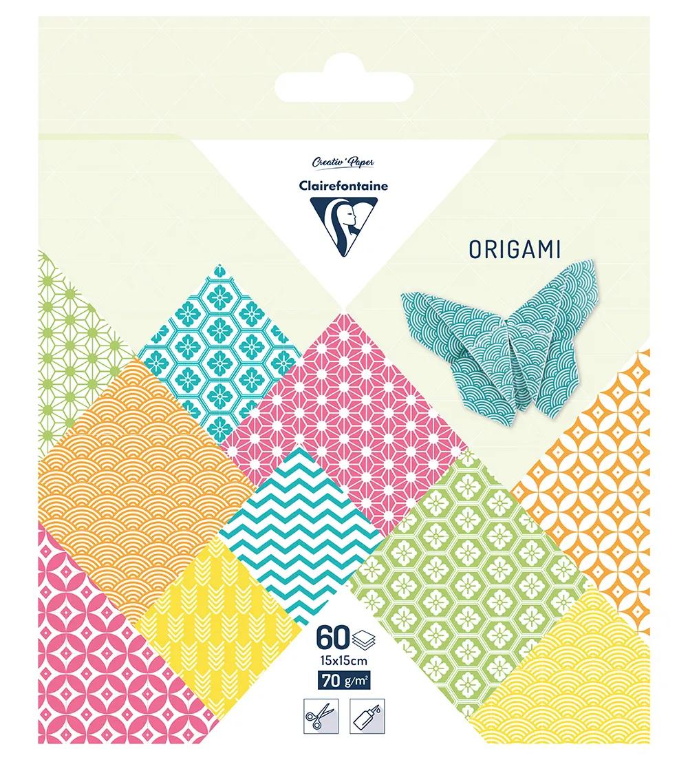 ORIGAMI, 60 sheet pouch 70g/m2 in 15x15cm format - Summer - Multicolor (Pack x5)