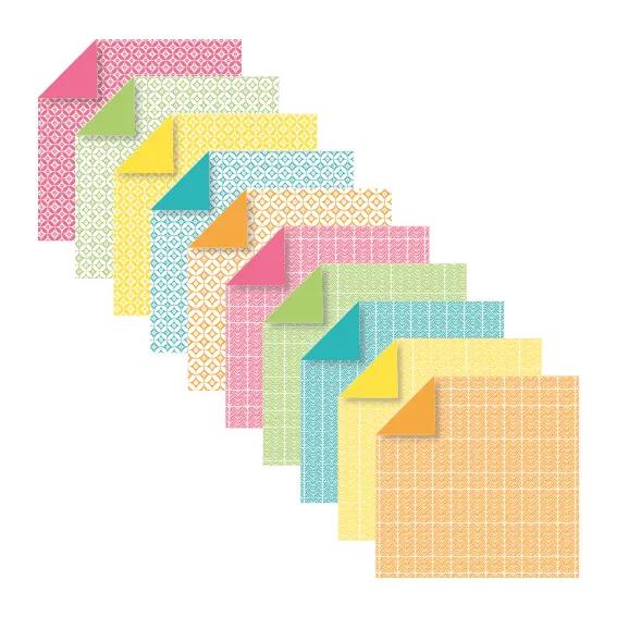 ORIGAMI, 60 sheet pouch 70g/m2 in 15x15cm format - Summer - Multicolor (Pack x5)