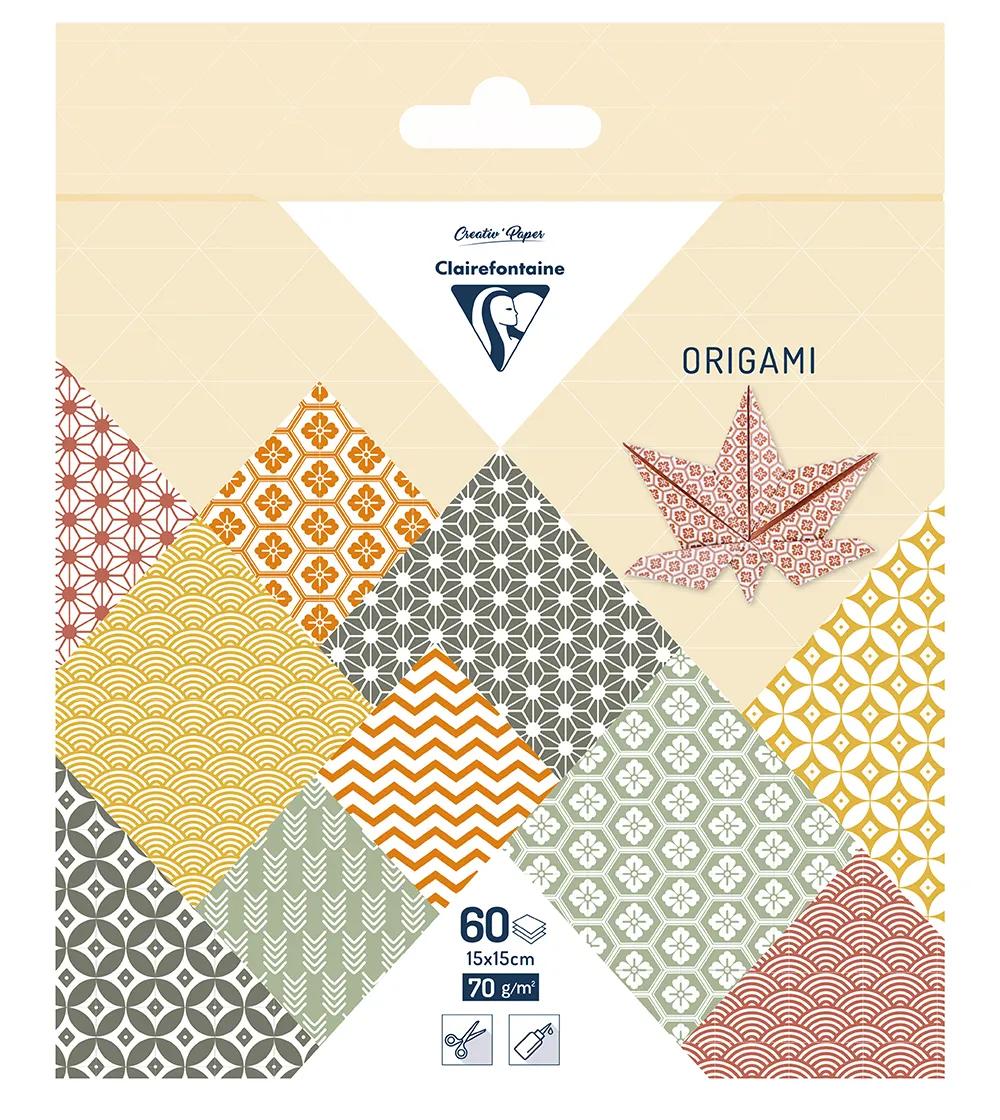 ORIGAMI, 60 sheet pouch 70g/m2 in 15x15cm format - Autumn - Multicolor (Pack x5)