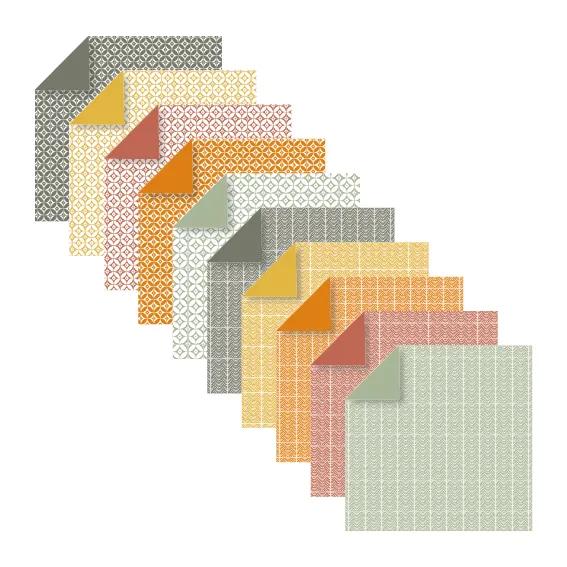 ORIGAMI, 60 sheet pouch 70g/m2 in 15x15cm format - Autumn - Multicolor (Pack x5)