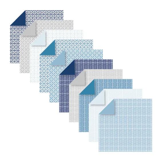 ORIGAMI, 60 Blattbeutel 70g/m2 im 15x15cm Format - Winter - Mehrfarbig (Paket x5)