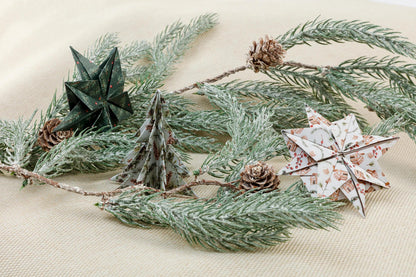 ORIGAMI, Pochette de 60 feuilles 70g/m2 au format 15x15cm - Noël cosy - Multicolore (lot de 5)