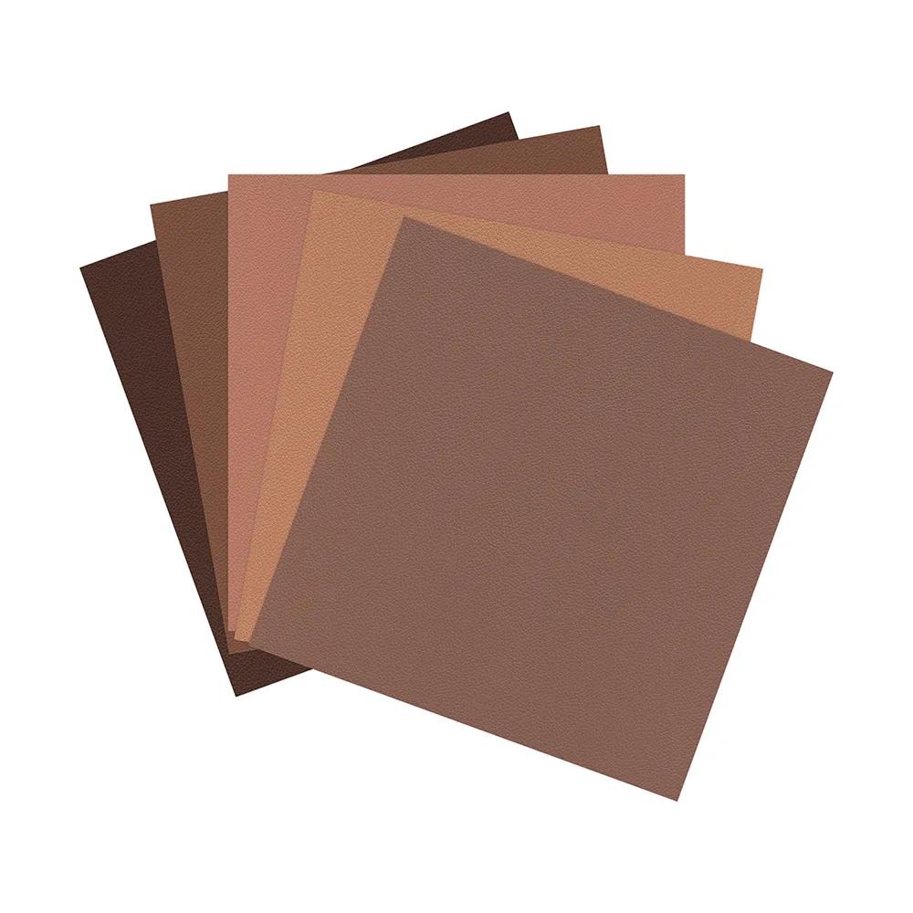 CUIR SYNTHÉTIQUE, Pochette de 5 pièces (épaisseur 0,8mm) au format 30.5x30.5cm - Assortiment (Lot x5)
