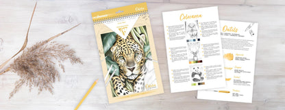 ODELIA, Bloc de coloriage multi-techniques de 20 feuilles A4 250g, Les animaux - New (lot de 5)