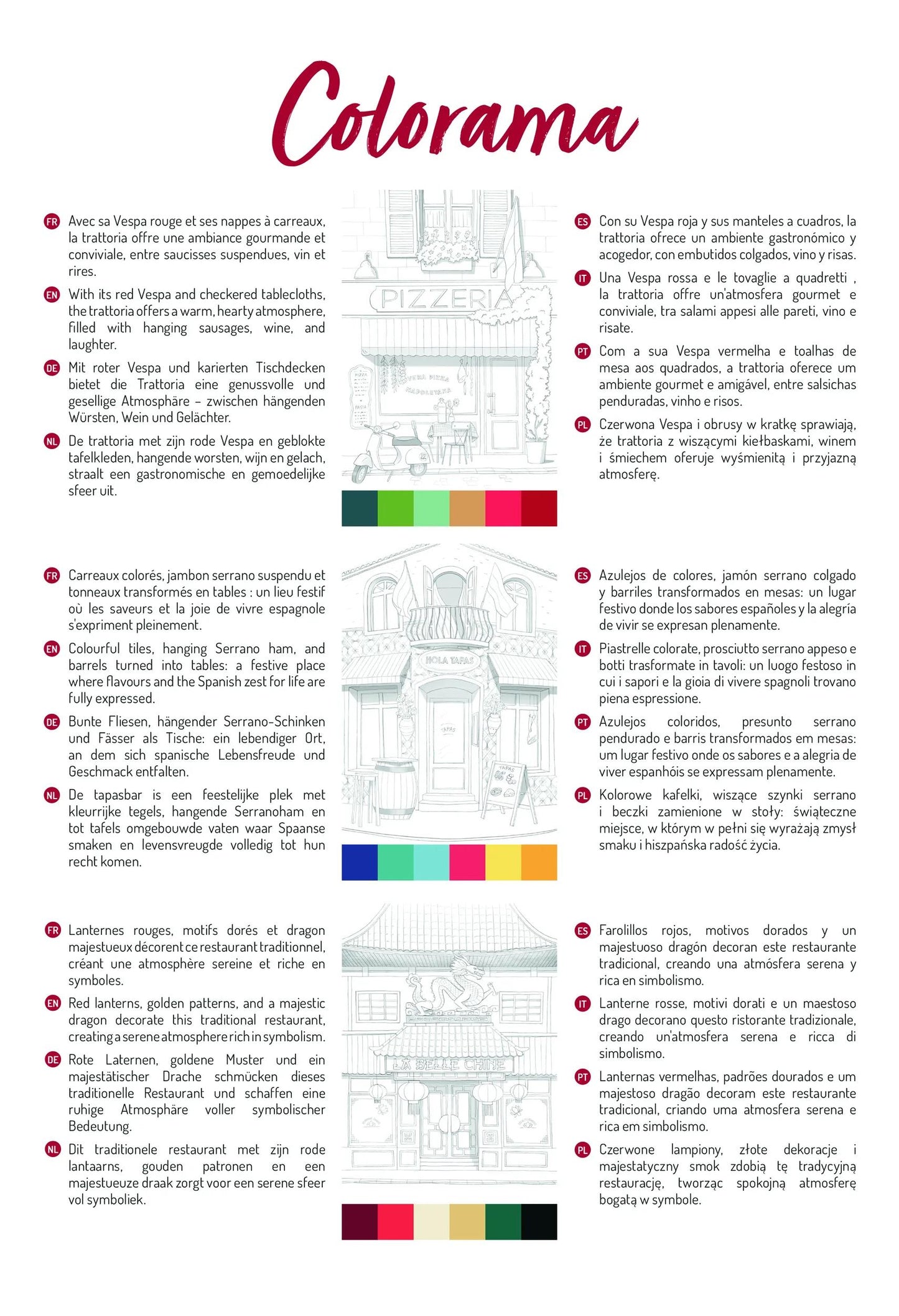 ODELIA, Blocco di colorazione multi-tech di 20 fogli A4 250g, Finestra - Nuovo (Pacchetto x5)