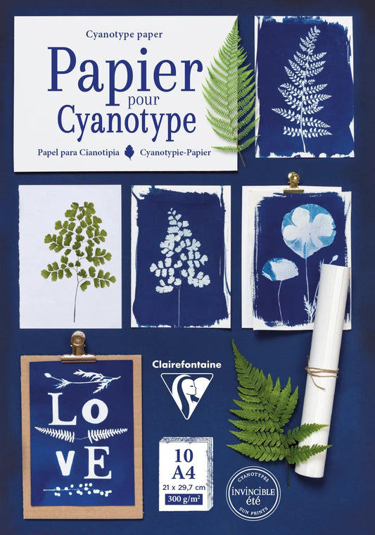 Pack of 10 sheets of paper for Cyanotype in A4 format (21x29 .7cm) - White (Pack x5)