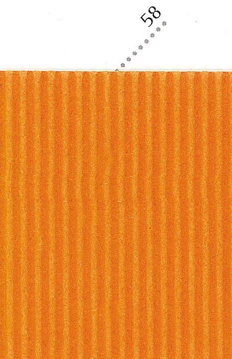 CARTON ONDULÉ, Étui de 10 feuilles mini cannelure 230g/m2 au format 50x70cm - Orange