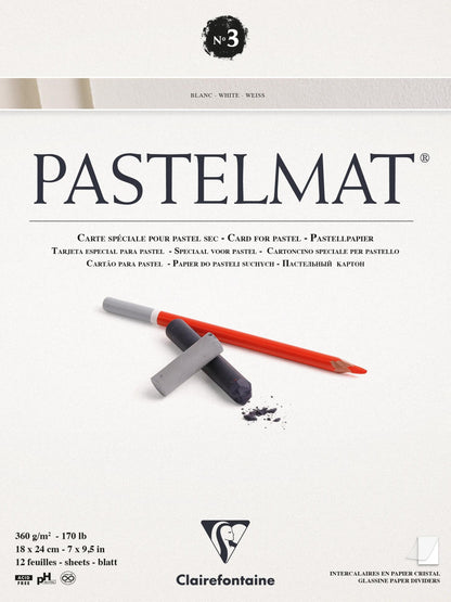 Pastelmat Block verklebt 12F 18x24cm 360g