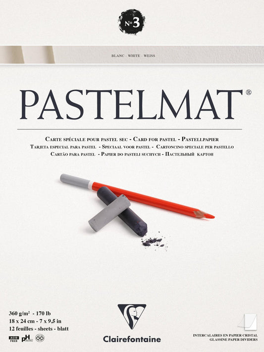 Pastelmat Block verklebt 12F 18x24cm 360g