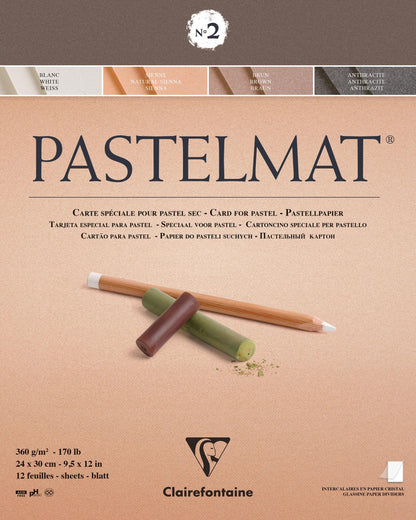 Pastelmat verklebt Block 12F 24x30cm 360g