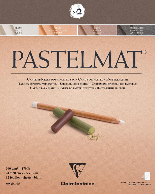 Pastelmat verklebt Block 12F 24x30cm 360g