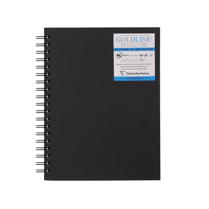 Goldline Spiral Notebook 40F 17,8x25x4cm 250g - Schwarz (5er-Pack)