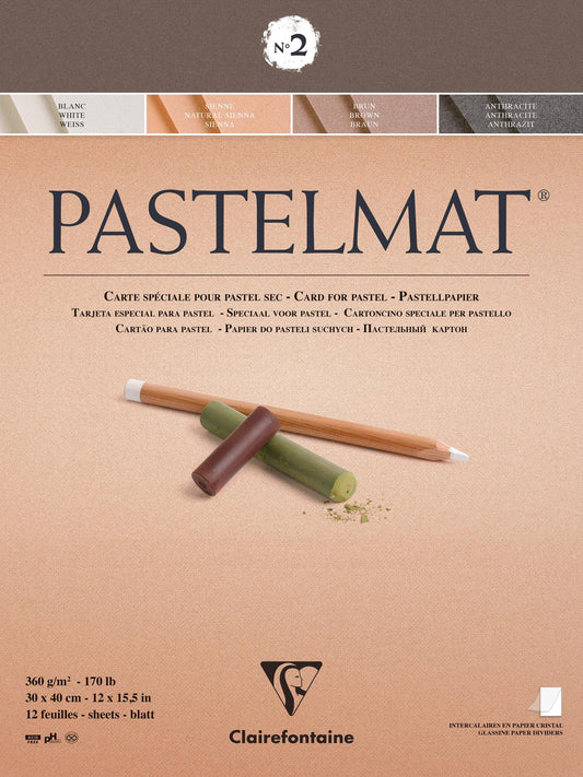 Pastelmat Block verklebt 12F 30x40cm 360g