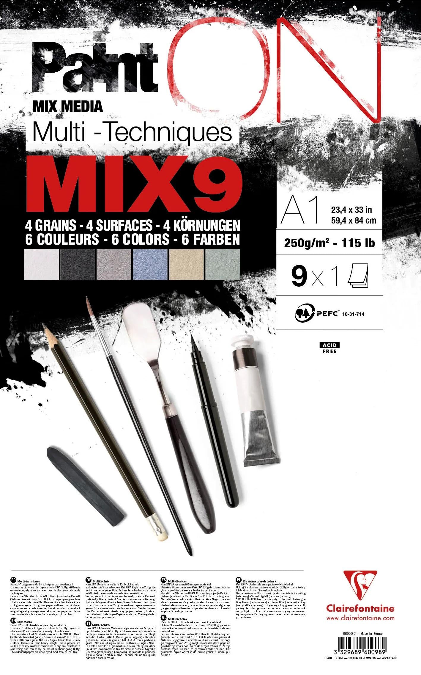 PaintON Mix 9 pack 9F A1 250g matching 9x1F (Pack x2)