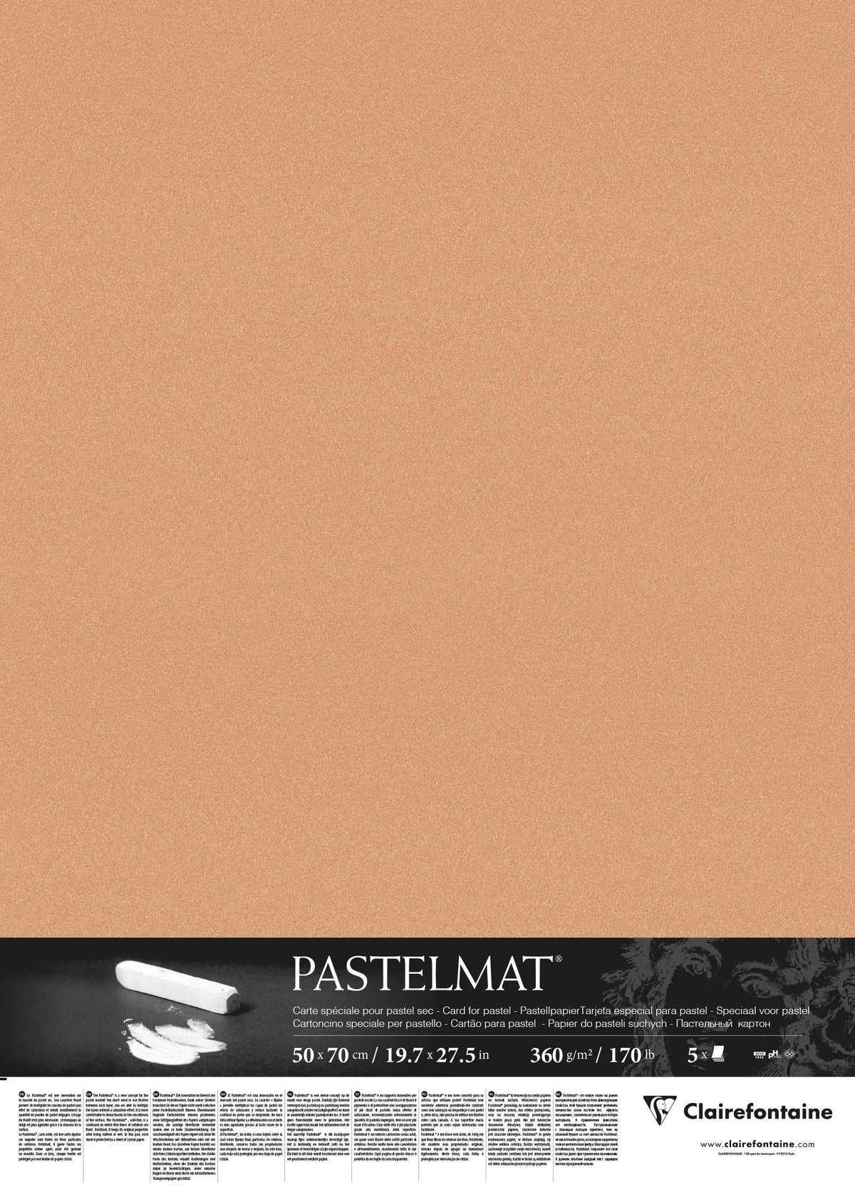 Pastelmat Paket 5F 50x70cm 360g - Siena