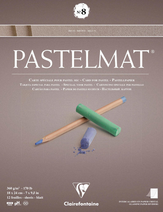 Pastelmat Block verklebt 12F 18x24cm 360g n°8 - Neu