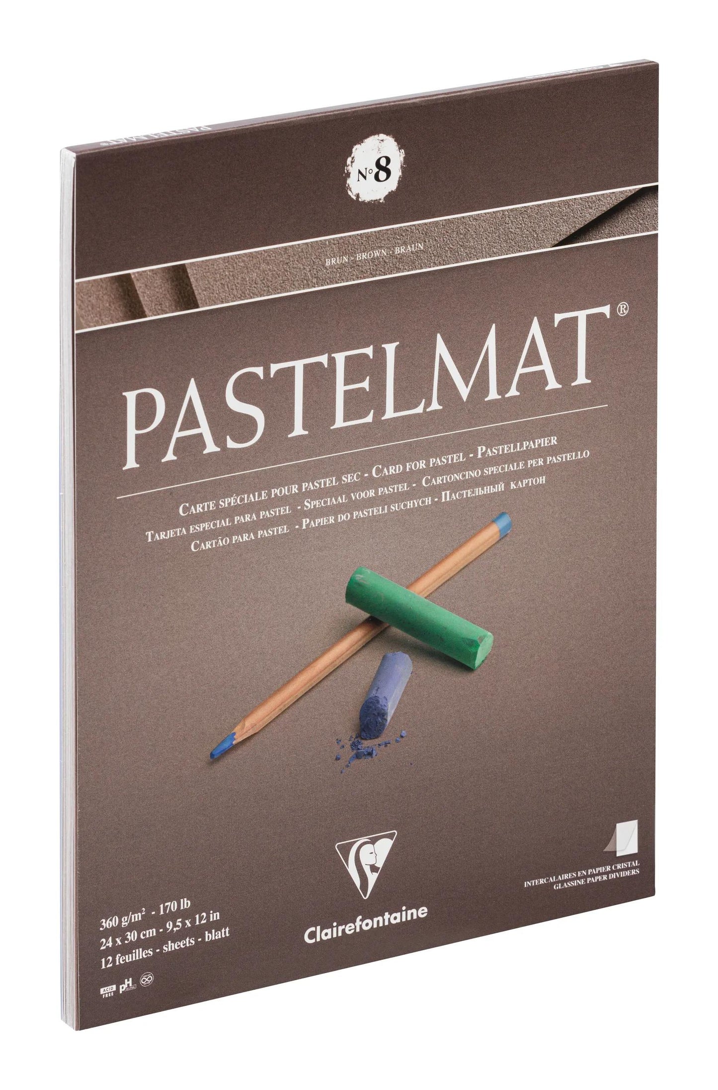 Blocco pastello incollato 12F 24x30cm 360g n°8 - Nuovo