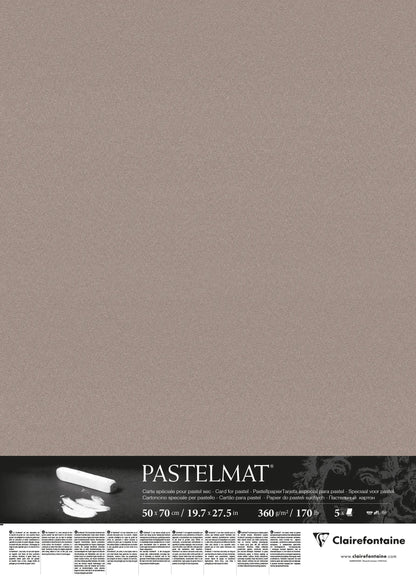 Pastelmat Paket 5F 50x70cm 360g - Dunkelgrau