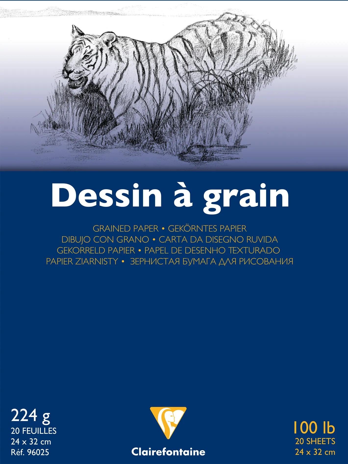 Grain drawing glued block 20F 24x32cm 224g (Pack x5)