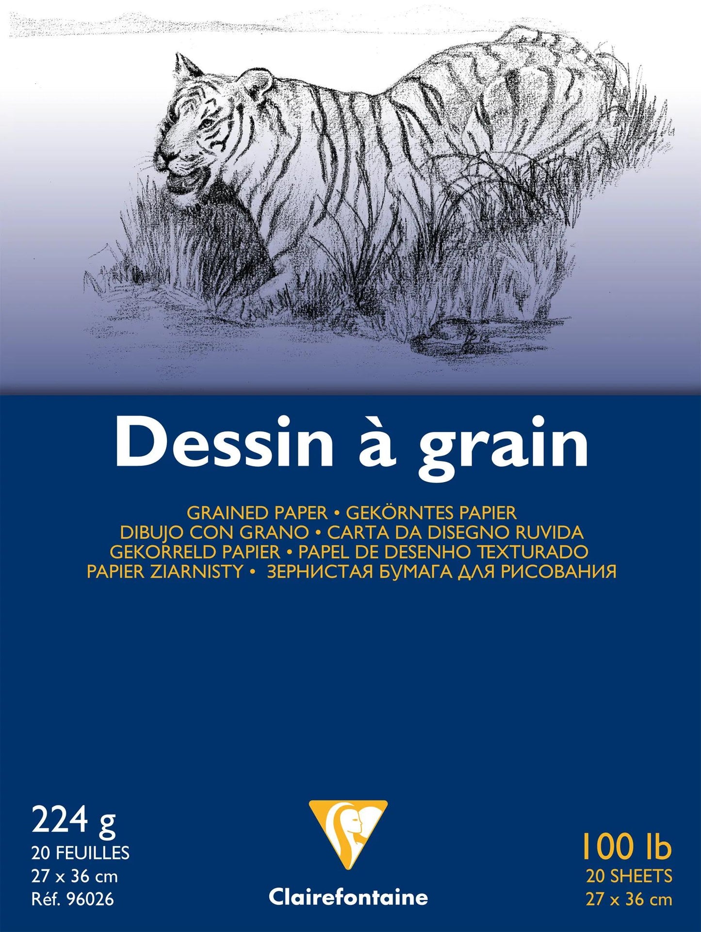 Grain drawing glued block 20F 27x36cm 224g (Pack x5)