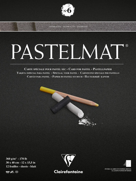 Pastelmat Block verklebt 12F 30x40cm 360g