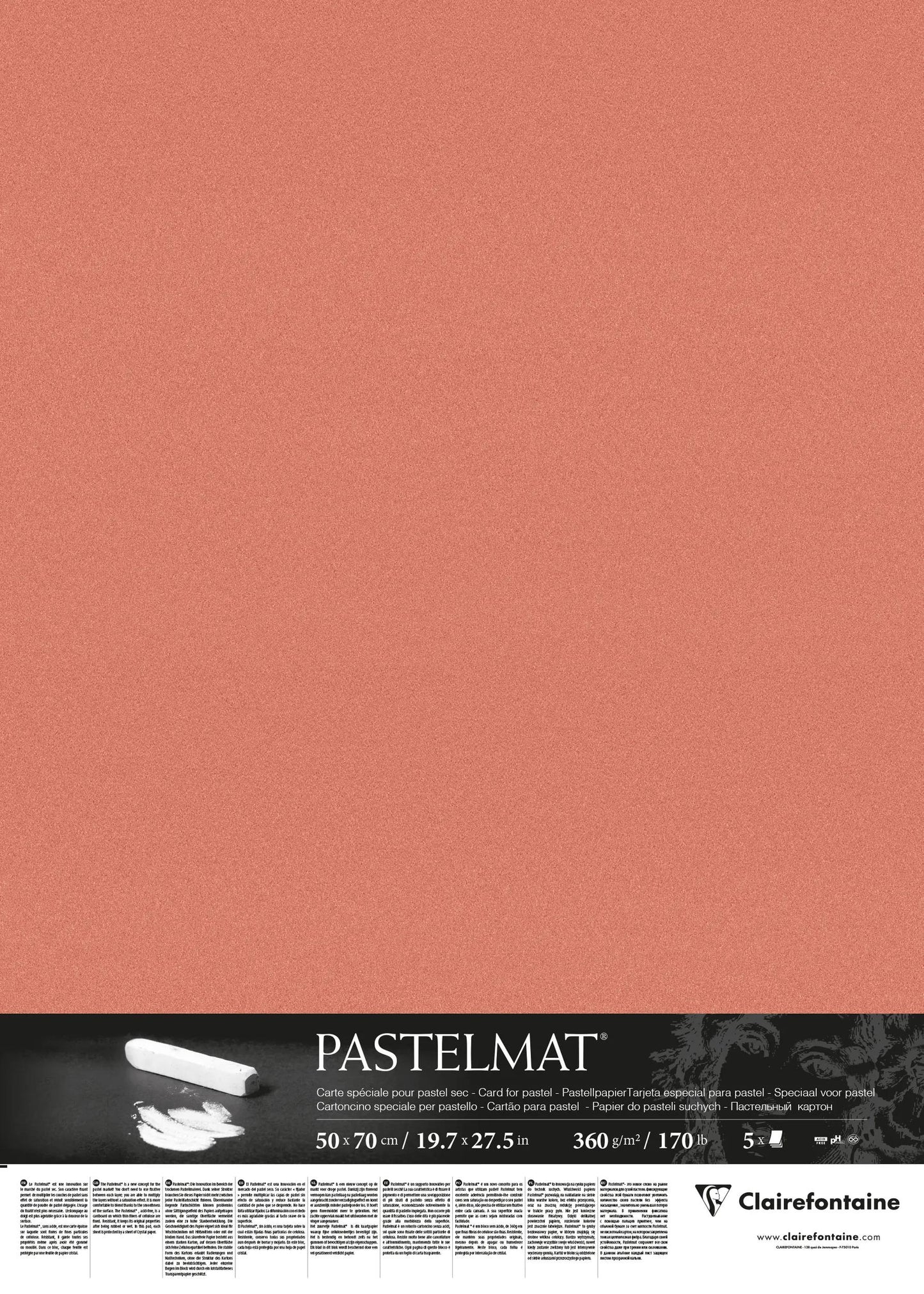 Pacchetto pastello 5F 50x70cm 360g - Sanguine