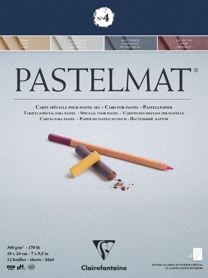 Pastelmat Block verklebt 12F 18x24cm 360g